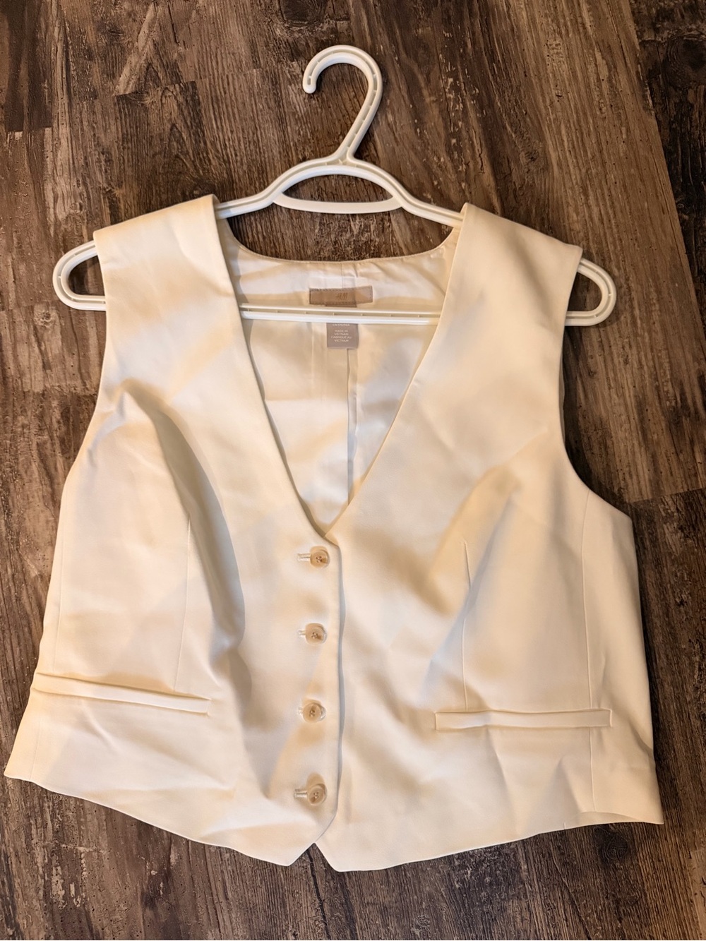 H&M Cream Button-Front Women's Vest